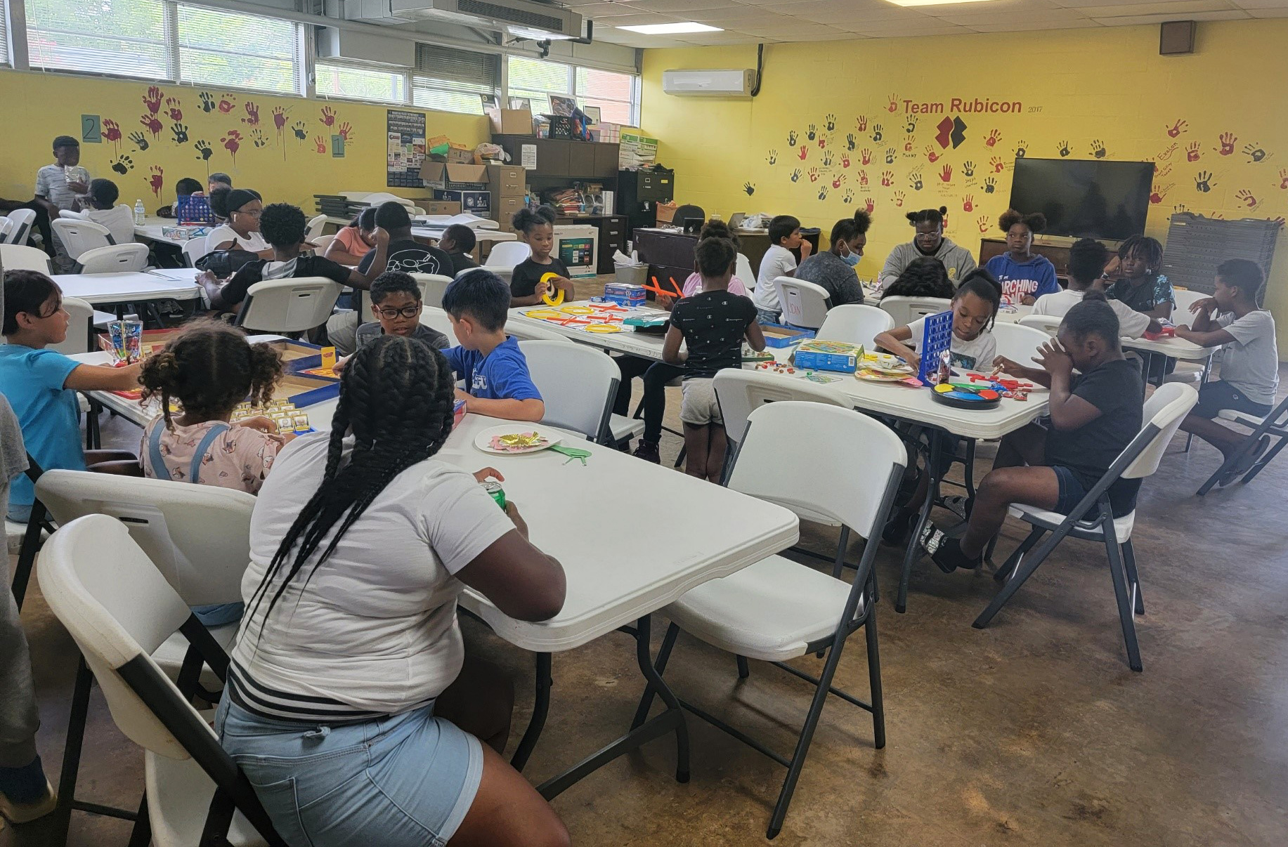 Kids with the Wharton County Just Do It Now in playtime.