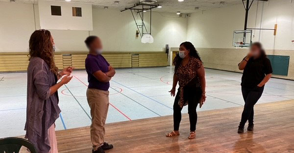 Youth in an improv training at Ron Jackson.