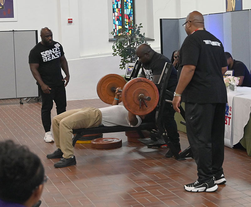 The team from Sonz of A Beast Empowerment Project gave teens a chance to show off their lifting skills and were joined by staff.