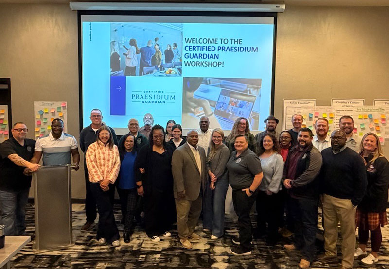 An image of the TJJD team at the Praesidium training.