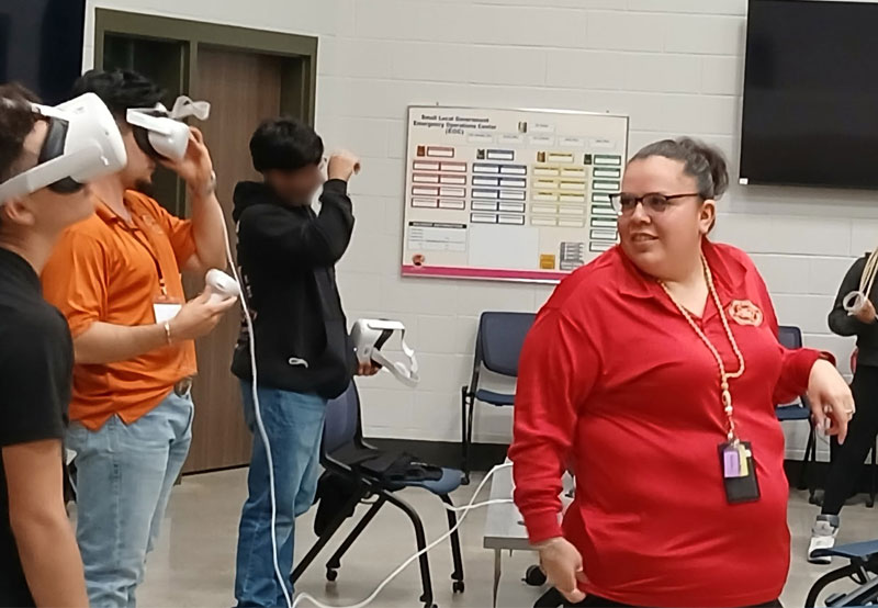 Youths explored career pathways using TRANSFR, a virtual reality platform.